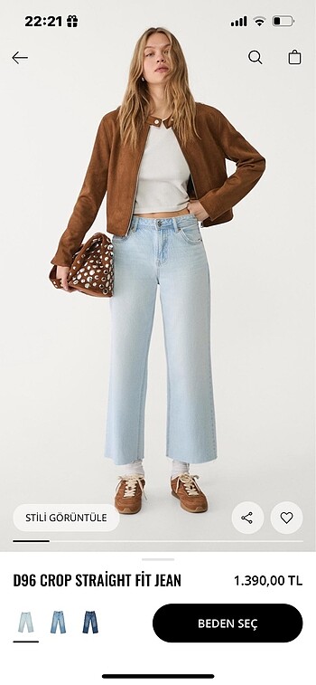 Stradivarius crop jean