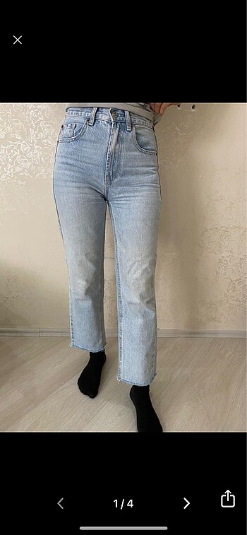 xs Beden Stradivarius crop jean