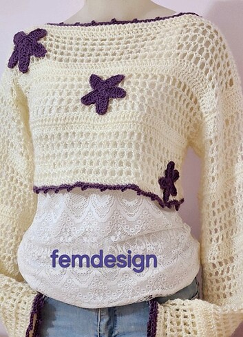 m Beden ten rengi Renk Örgü crop top bluz #beğeni#takip