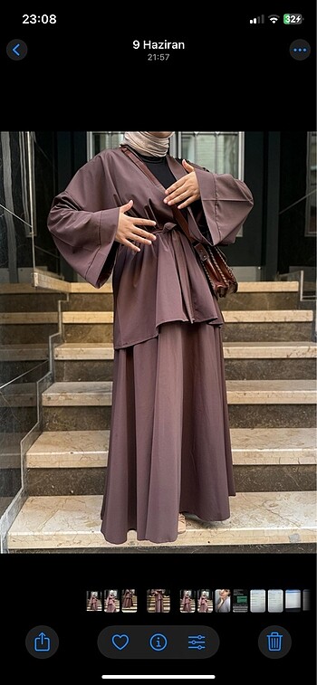 Diğer Kahverengi kimono