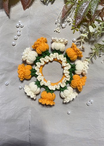 Sarı-krem renkli küpe çiçekli topuz tokası - Görsel 2