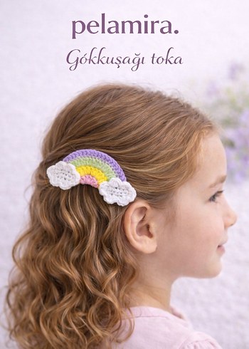 Pelamira Pastel Renkli Bohem Çocuk Saç Tokası - Görsel 3