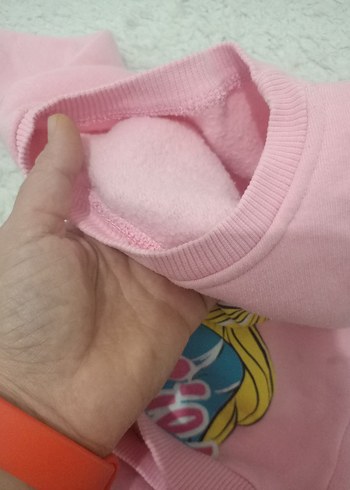 Kız Çocuk Pembe Barbie Baskılı Eşofman Takımı - Görsel 3