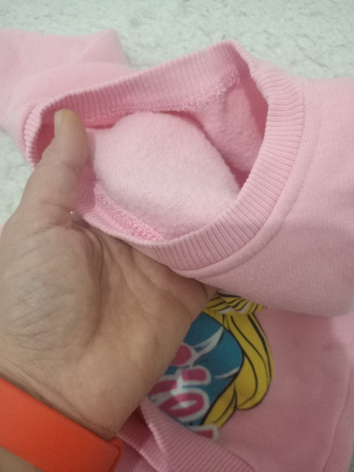 Kız Çocuk Pembe Barbie Baskılı Eşofman Takımı - Görsel 3