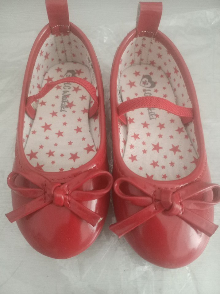22 numara Kız Çocuk Kırmızı Fiyonklu Babet Ayakkabı - Görsel 5
