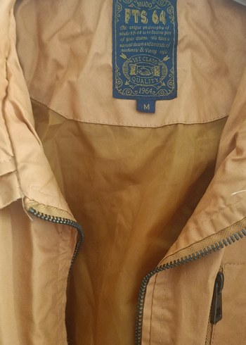 Hardal rengi Mudo Erkek Kemerli Ceket - Görsel 2