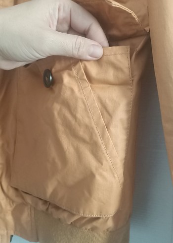 Hardal rengi Mudo Erkek Kemerli Ceket - Görsel 6