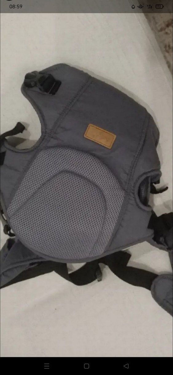 Gri Bebek Taşıyıcı Kanguru Ana kucağı - Görsel 2