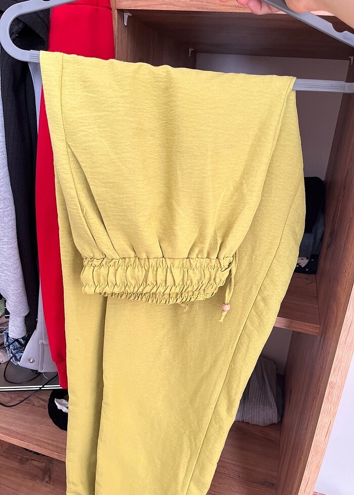 Yağ yeşili yazlık pantolon - Görsel 2