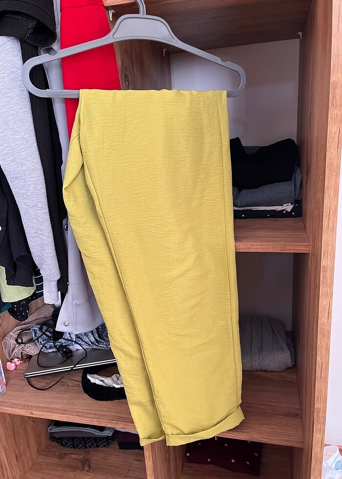 Yağ yeşili yazlık pantolon - Görsel 3