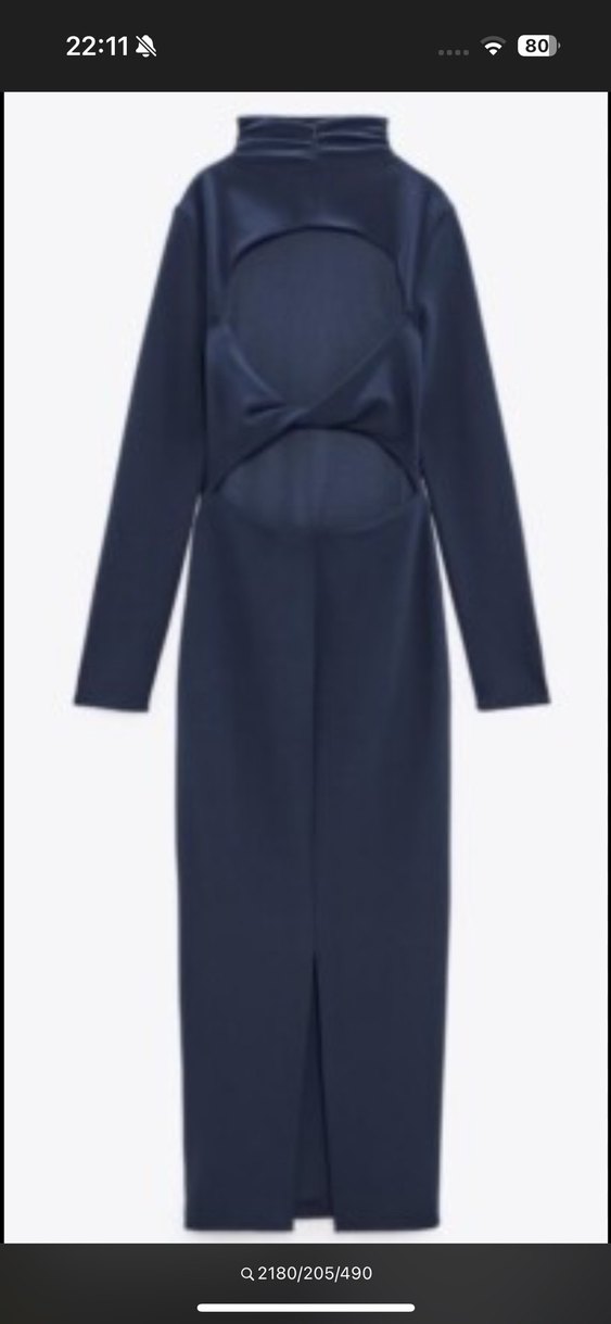 Zara Kadın Uzun Kollu Sırt Detaylı Elbise - Görsel 5