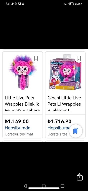  Beden Renk Little pets Wrapless bileklik