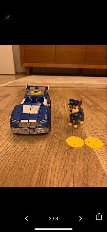  Paw Patrol Chase Donusebilen Polis Araci