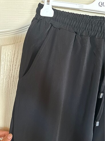 l Beden siyah Renk Yazlık kumaş pantolon