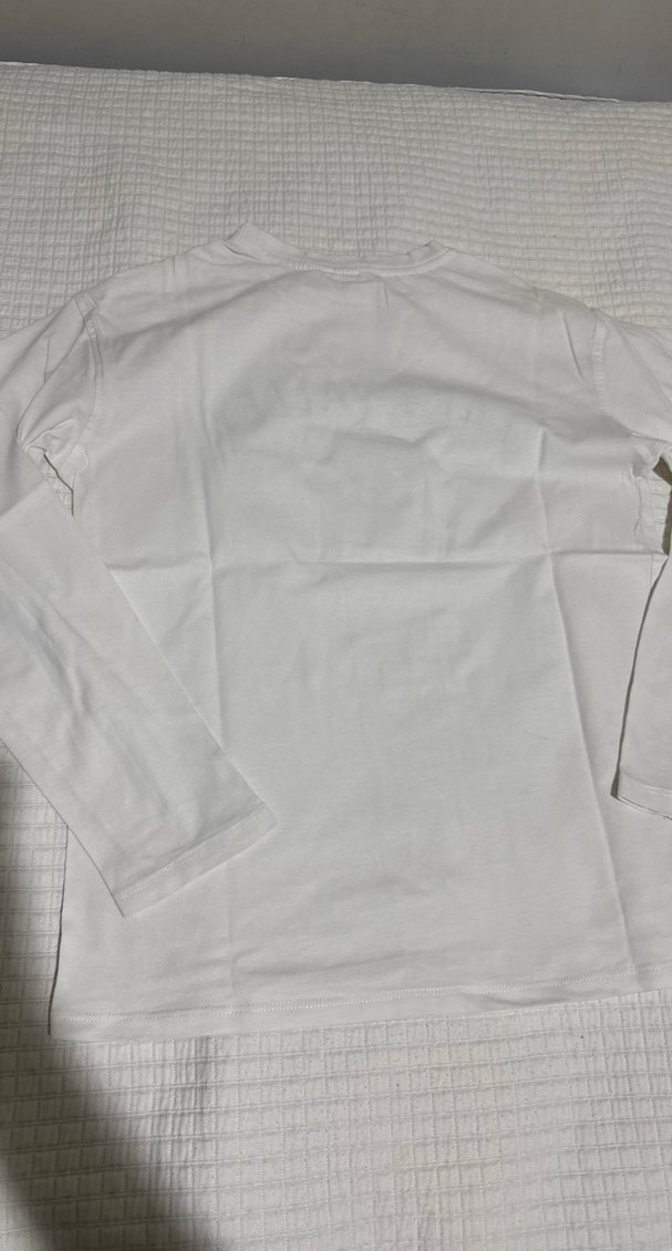 Beyaz Uzun Kollu Erkek Tişört - Görsel 5