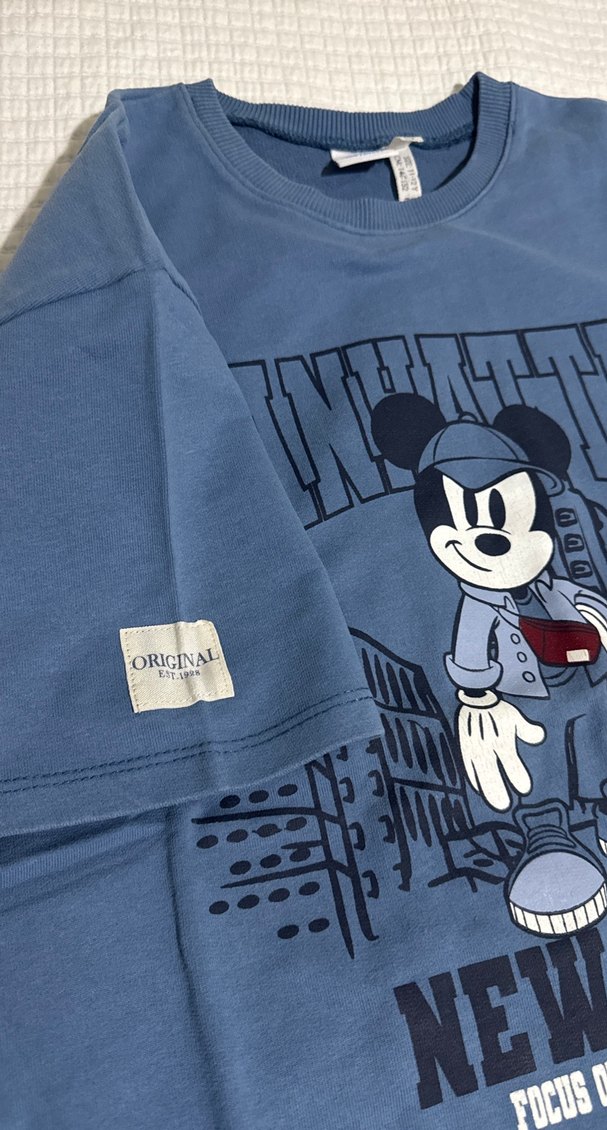 Defacto lisanslı Erkek Çocuk Mavi Baskılı Denim Tişört 11/12 yaş - Görsel 4