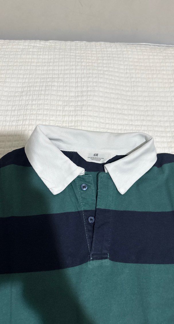 HM Erkek Çocuk Uzun Kollu Polo Yaka Triko Tişört - Görsel 3