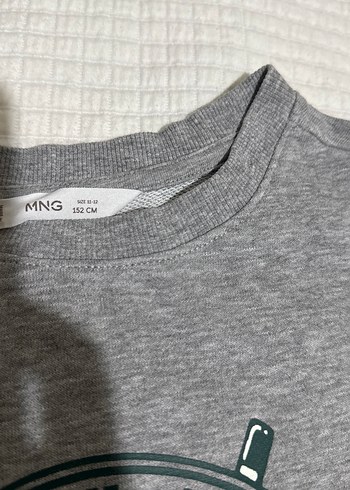 Mango Gri Baskılı erkek çocuk Sweatshirt - Görsel 3