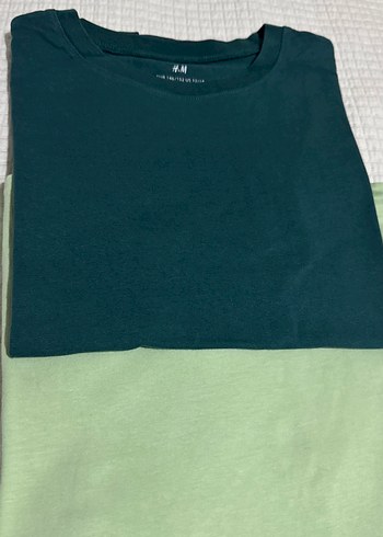 H&M 2 adet Erkek Çocuk mint ve ördek Yeşili kısa kollu tişört - Görsel 4