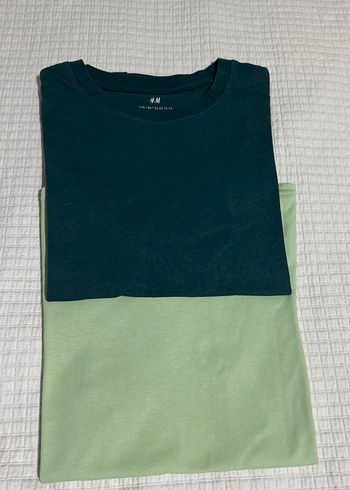 H&M 2 adet Erkek Çocuk mint ve ördek Yeşili kısa kollu tişört - Görsel 3