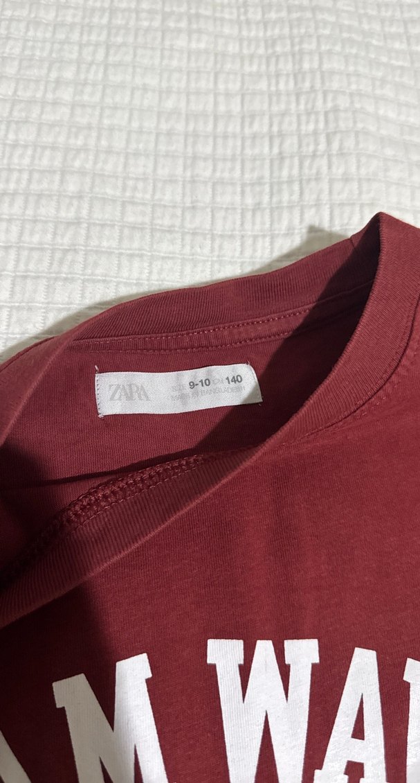 Zara bordo Baskılı Erkek Tişört 9/10 yaş - Görsel 3