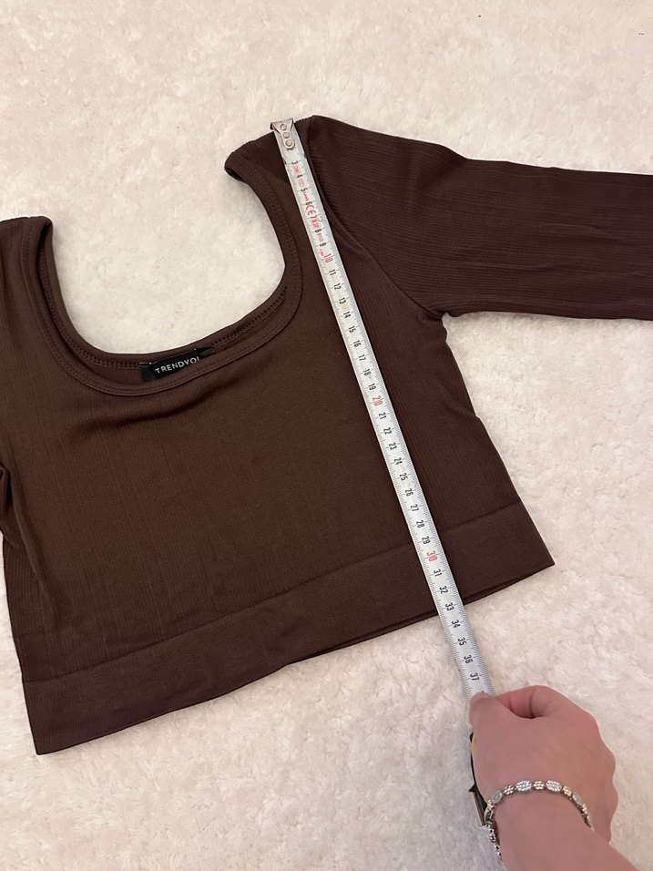 Kadın Kahverengi Uzun Kollu Bluz - Görsel 4