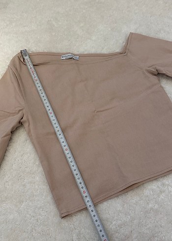 Bej Kayık Yaka Bluz - Görsel 6