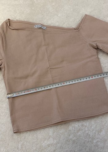 Bej Kayık Yaka Bluz - Görsel 5