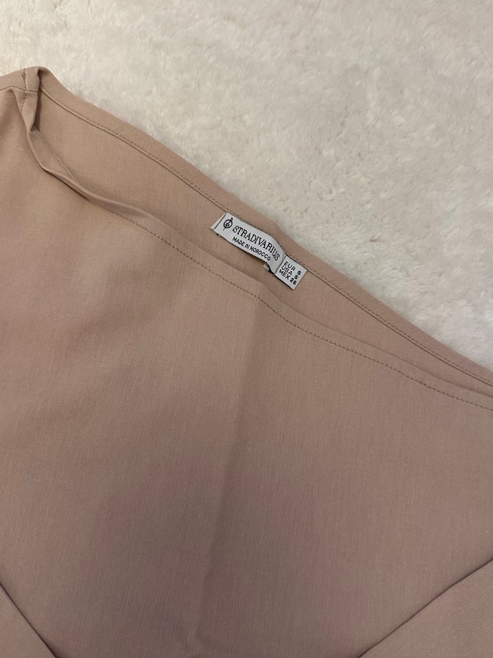 Bej Kayık Yaka Bluz - Görsel 3