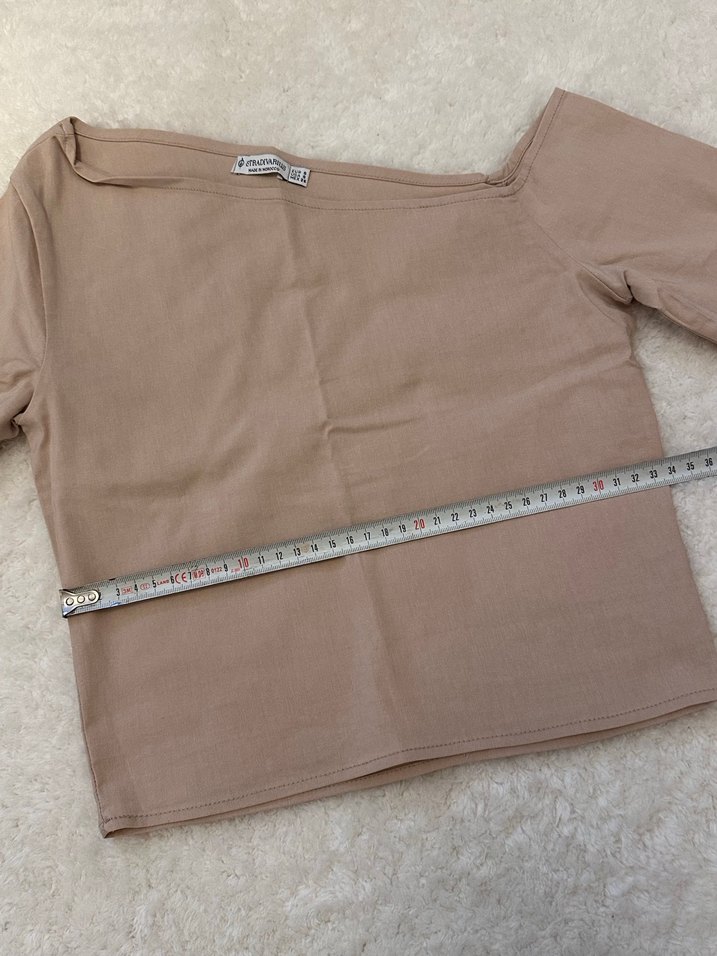 Bej Kayık Yaka Bluz - Görsel 5