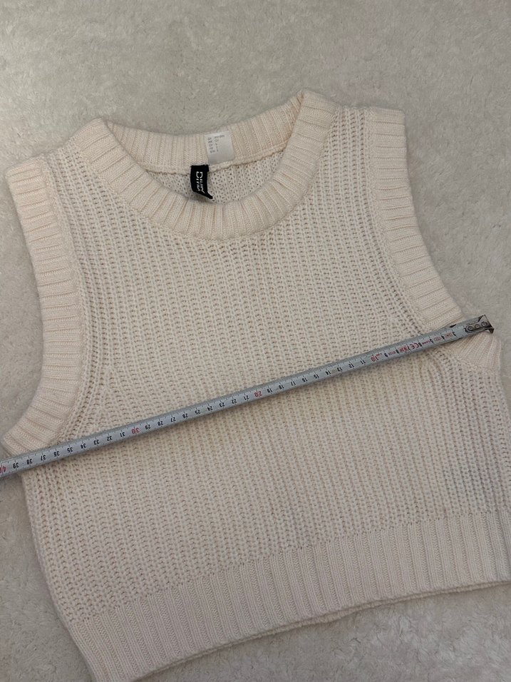 Bej Triko Kolsuz Kadın Süveter - Görsel 5