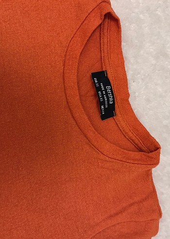 Kısa Kollu Turuncu Bluz - Görsel 2