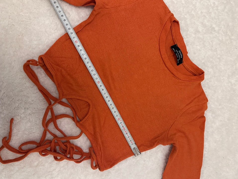 Kısa Kollu Turuncu Bluz - Görsel 5