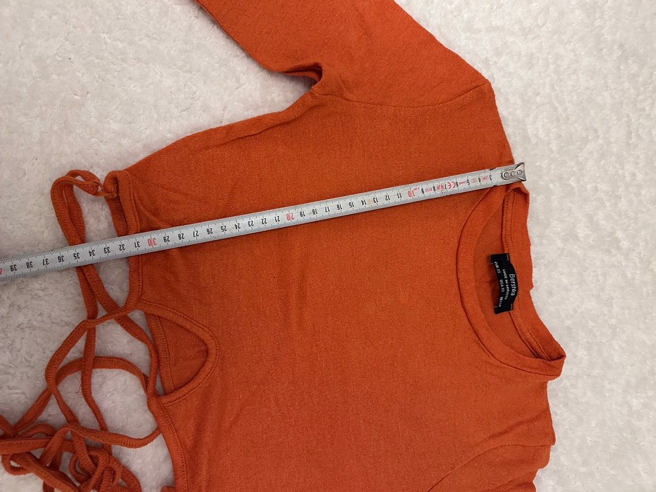 Kısa Kollu Turuncu Bluz - Görsel 4