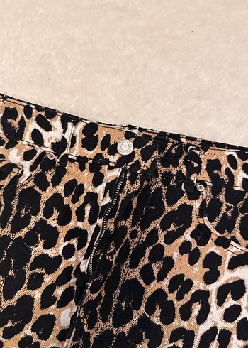 Leopar Desenli Mini Etek - Görsel 2
