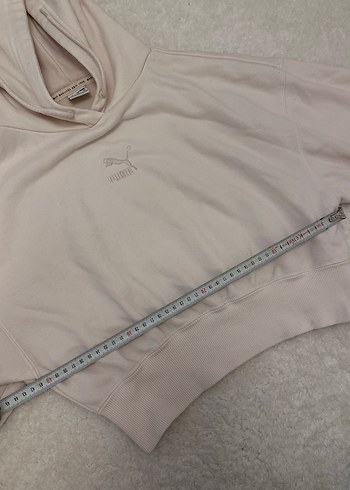 Bej Kadın Kapüşonlu Sweatshirt - Görsel 5