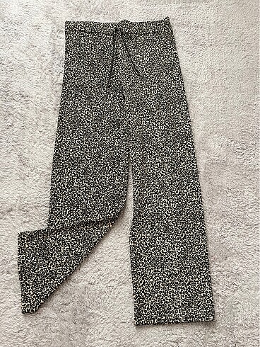l Beden Leoparlı lastikli pantolon