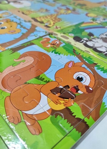 Beden Renk Ahşap Yapboz Puzzle 10 adet