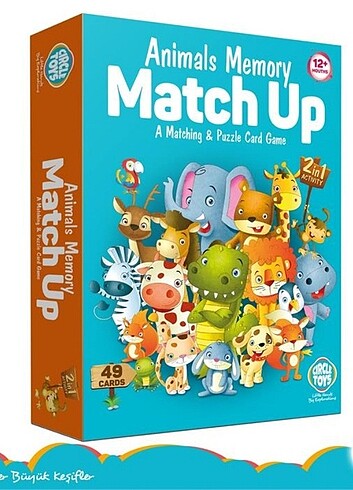 Animals Memory Match Up Puzzle
