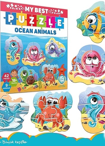 Beden My Best Puzzle Ocean Animals Okyanus Hayvanları Yapboz