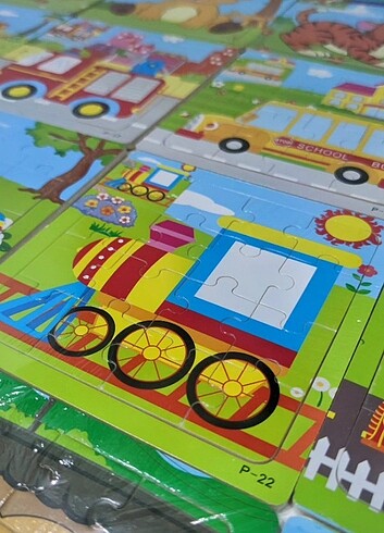  Beden Ahşap Puzzle Yapboz 4 adet