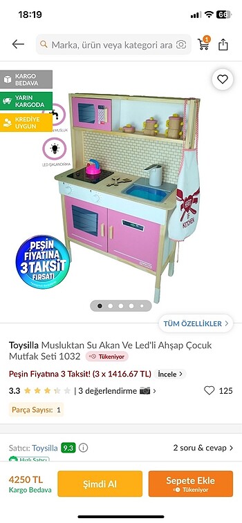  Beden Renk Toysilla mutfak