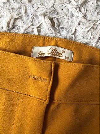 38 Beden altın Renk Kumaş pantolon
