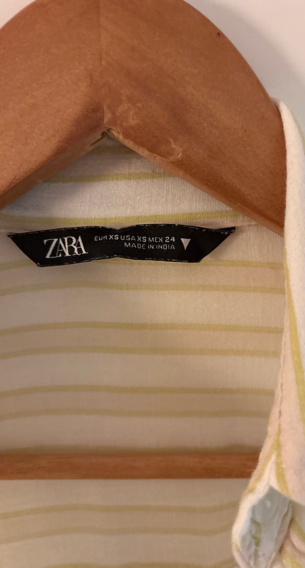 Bej Pilili Keten Kadın Gömlek - Görsel 2