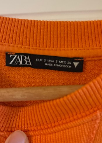 Turuncu Uzun Kollu Kadın Sweatshirt - Görsel 2