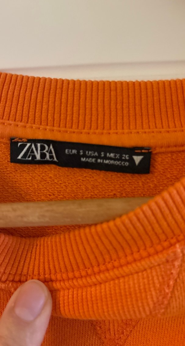 Turuncu Uzun Kollu Kadın Sweatshirt - Görsel 2