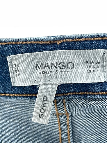 36 Beden mavi Renk Mango Jean / Kot %70 İndirimli.