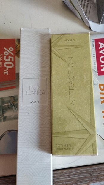 3 adet parfüm Avon attraction bayan parfümü 30 ml