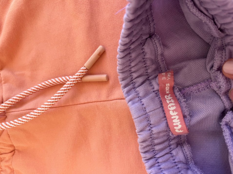 Kızlar için Renkli Bağcıklı Rahat Şortlar - Görsel 5