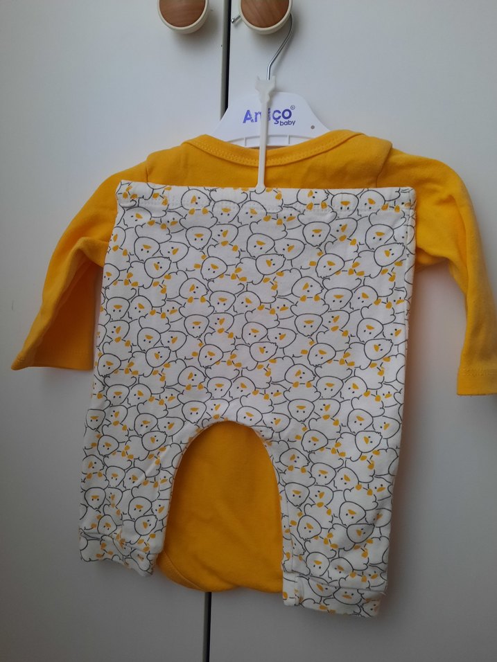 Sarı Baskılı Bebek Erkek Takımı - Görsel 3